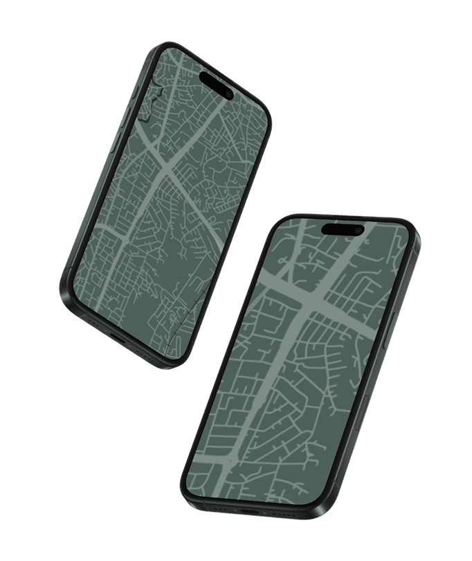 Phone with map interface